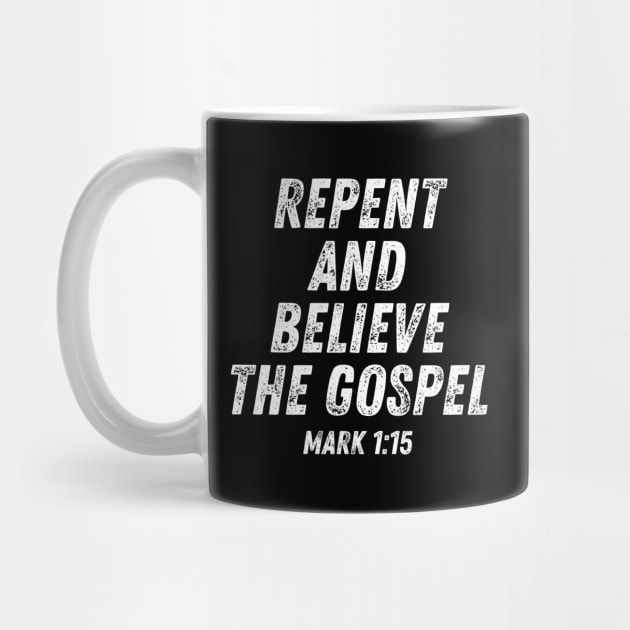 Repent and Believe the Gospel Mark 1:15 Bible Verse by Art-Jiyuu